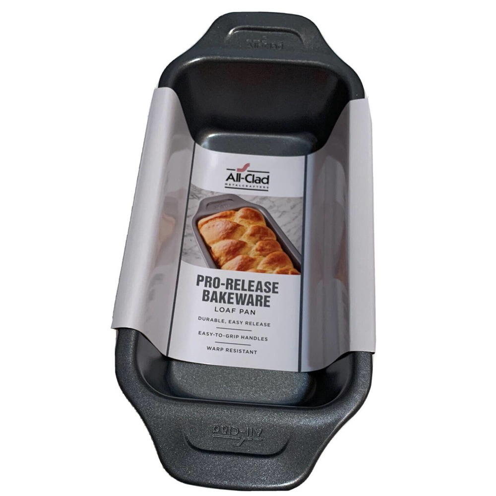 All-Clad Pro-Release Bakeware 1 lb Loaf Pan Sz 9"x4.5"x2.75" Gray Durable NWT